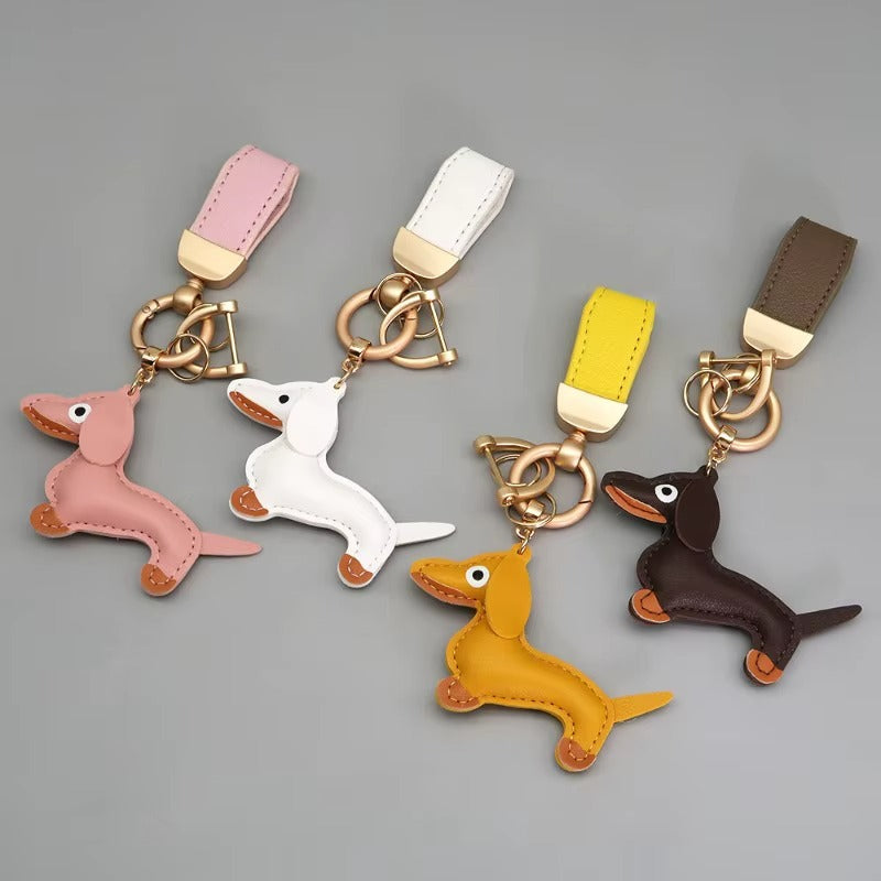 Leather Dachshund Keychain – Kapzy