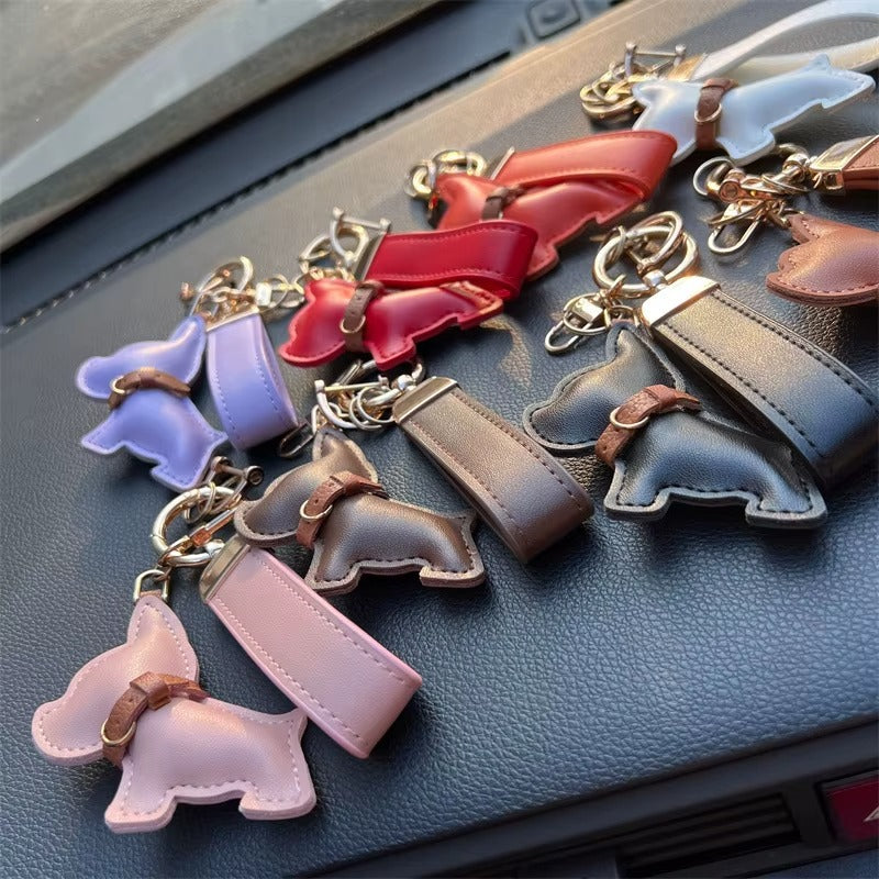 Leather Dog Charm Keychain – Kapzy