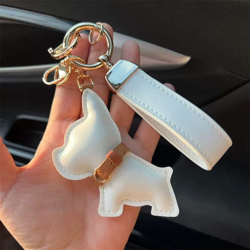 Leather Dog Charm Keychain – Kapzy