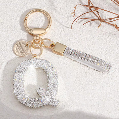 Sparkling Initial Keychain – Kapzy