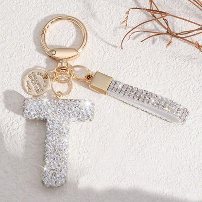 Sparkling Initial Keychain – Kapzy