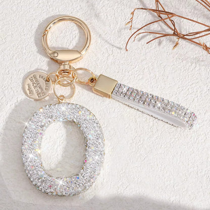 Sparkling Initial Keychain – Kapzy