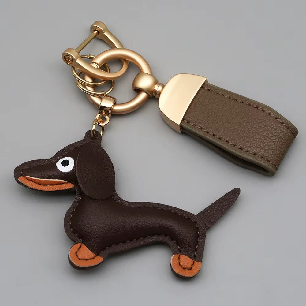 Leather Dachshund Keychain – Kapzy