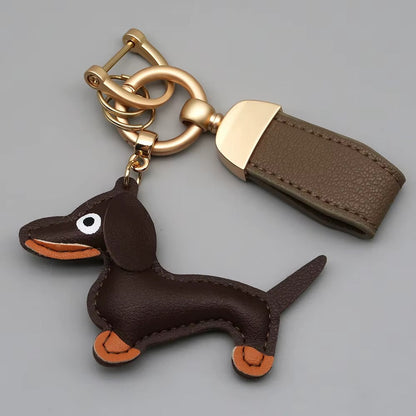 Leather Dachshund Keychain – Kapzy
