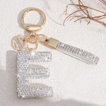 Sparkling Initial Keychain – Kapzy