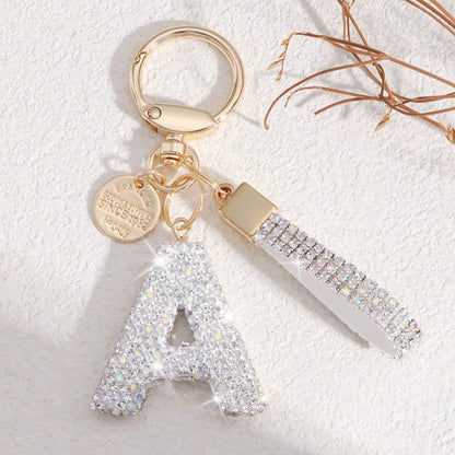 Sparkling Initial Keychain – Kapzy
