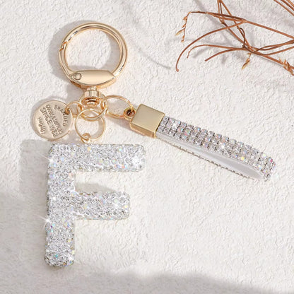 Sparkling Initial Keychain – Kapzy