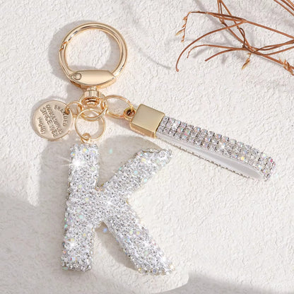 Sparkling Initial Keychain – Kapzy