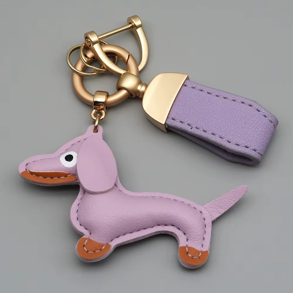Leather Dachshund Keychain – Kapzy