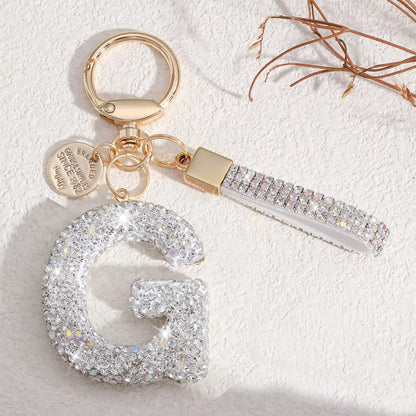 Sparkling Initial Keychain – Kapzy