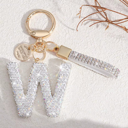 Sparkling Initial Keychain – Kapzy