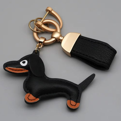 Leather Dachshund Keychain – Kapzy