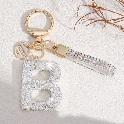 Sparkling Initial Keychain – Kapzy