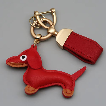 Leather Dachshund Keychain – Kapzy