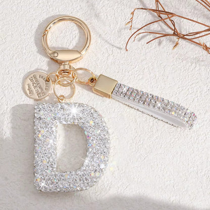 Sparkling Initial Keychain – Kapzy