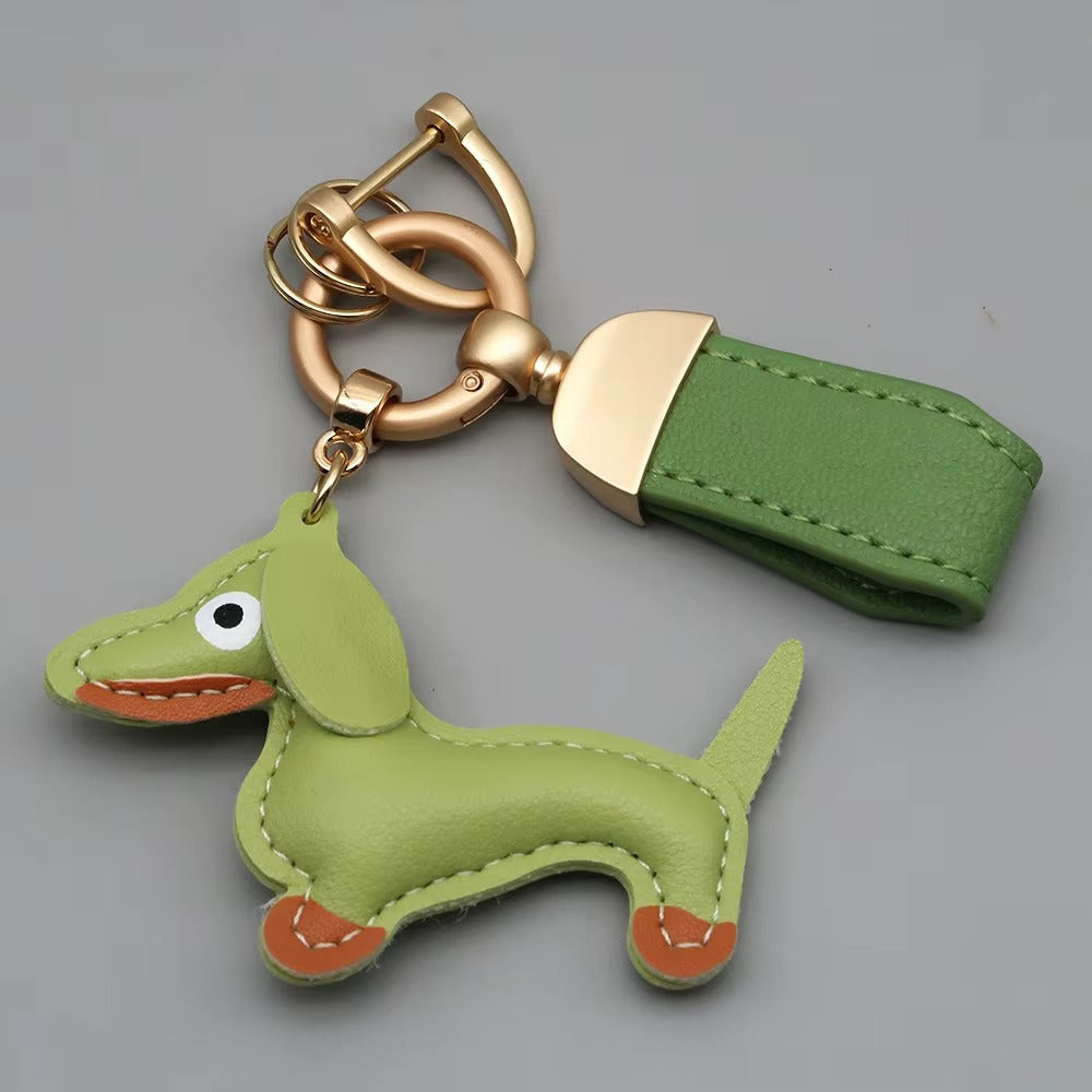 Leather Dachshund Keychain – Kapzy