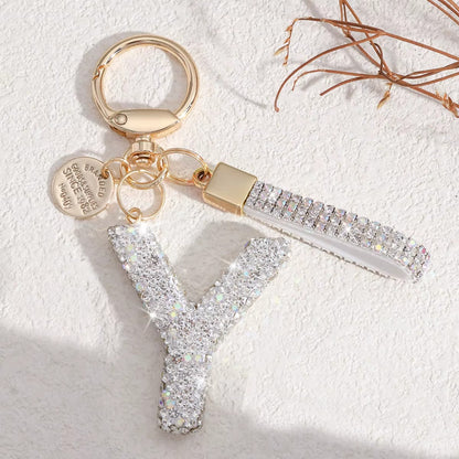 Sparkling Initial Keychain – Kapzy