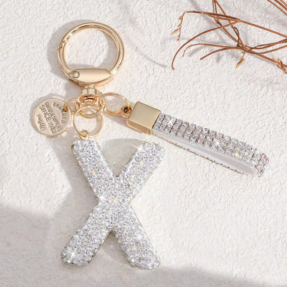 Sparkling Initial Keychain – Kapzy