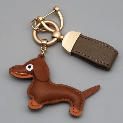 Leather Dachshund Keychain – Kapzy